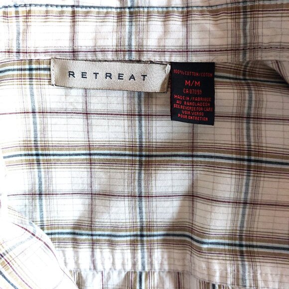Retreat Men's Plaid Long Sleeved Button-Down Shirt - Picture 6 of 7